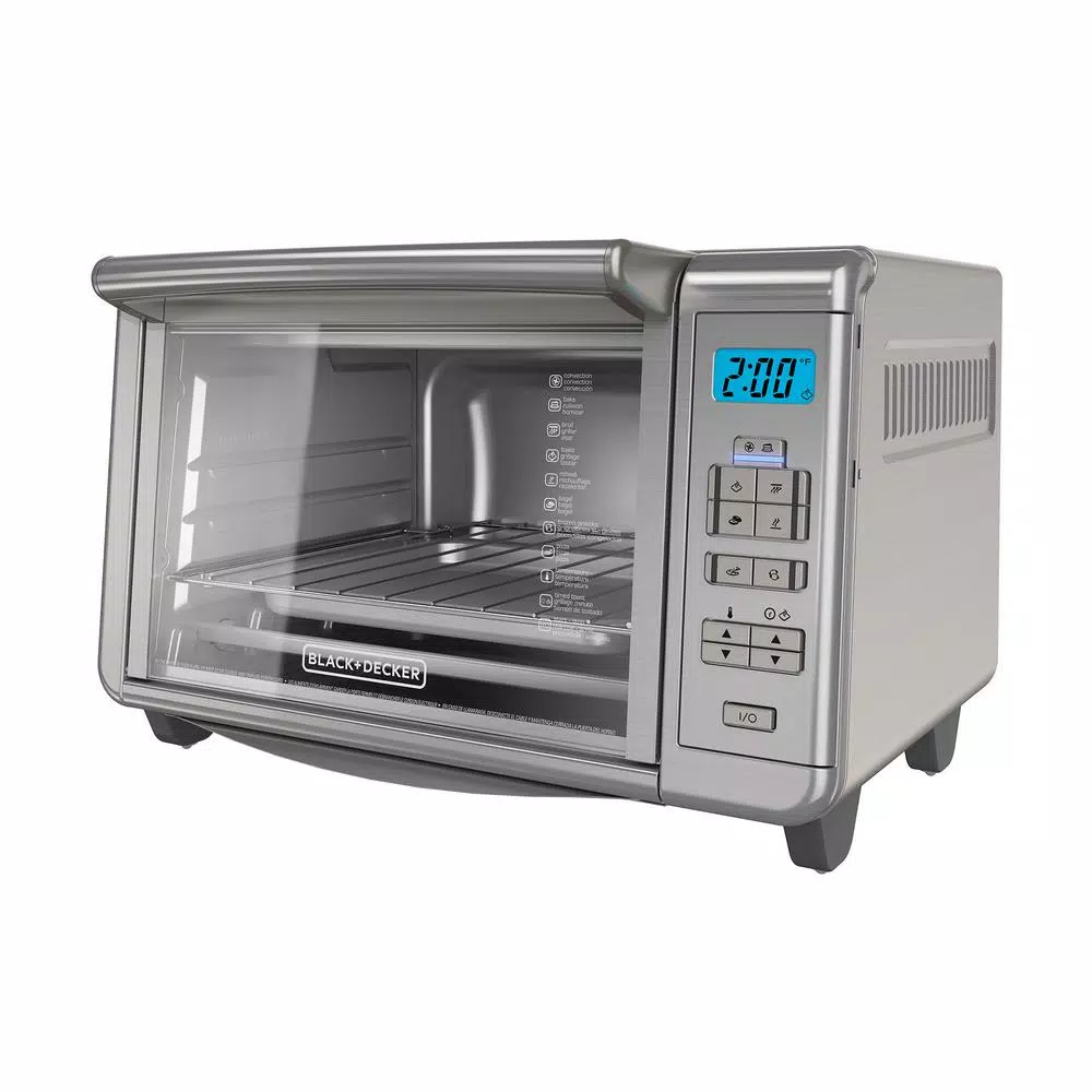 Best Sale π BLACK+DECKER 1500 W 6-Slice Stainless Steel Countertop Toaster Oven With Built-In Timer π₯°