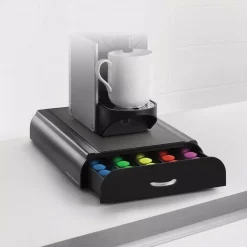 Best deal 👍 Mind Reader Anchor 50-Capacity Black Nespresso Capsule Storage Drawer 🌟