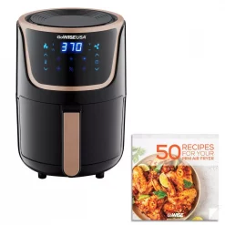 Buy π GoWISE USA 1. 7- Qt. , 2.0 Qt. Max Black/Copper Electric Mini Air Fryer With Digital Touchscreen + Recipe Book π