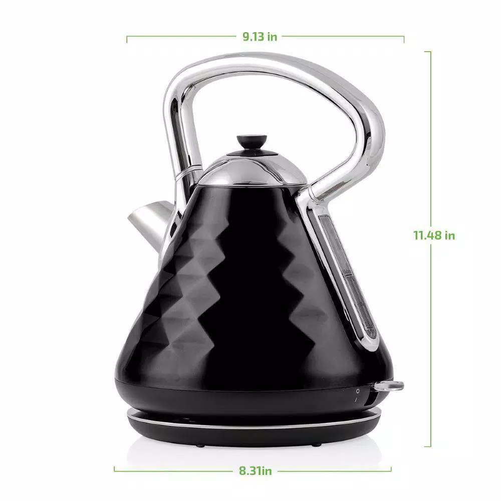 Wholesale π Ovente 7.1-Cup Black Electric Kettle With Boil-Dry Protection And Auto Shut-Off, Cleo Collection (KS755B) π - Image 2