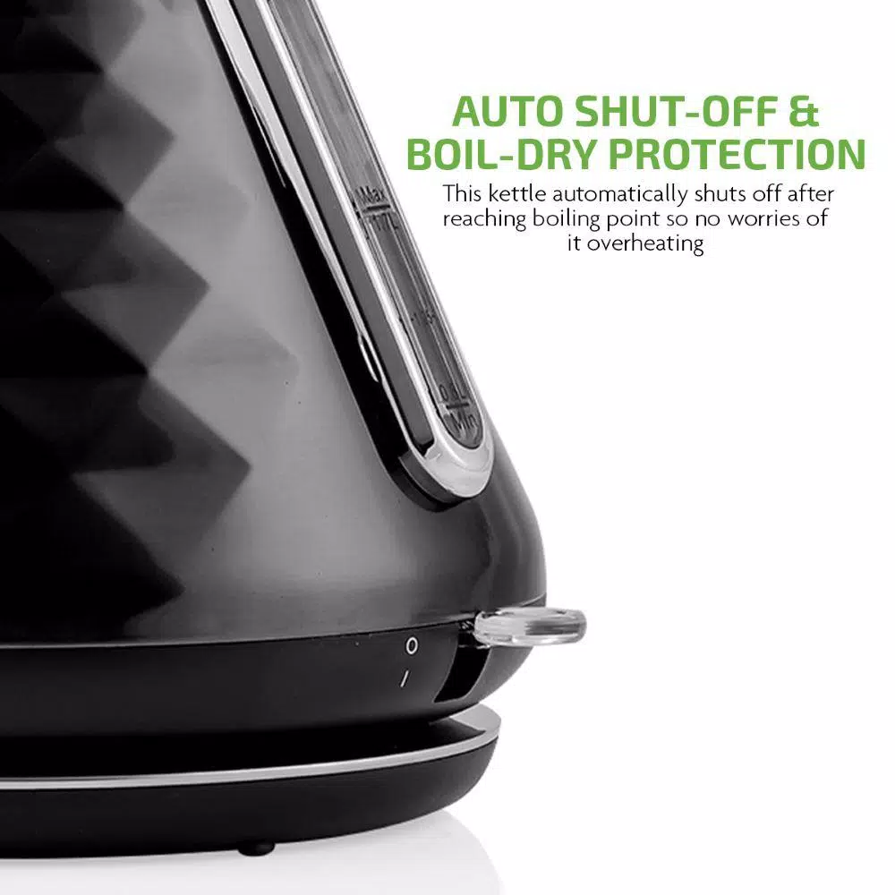 Wholesale π Ovente 7.1-Cup Black Electric Kettle With Boil-Dry Protection And Auto Shut-Off, Cleo Collection (KS755B) π - Image 8