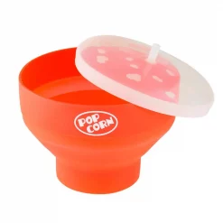 Coupon ⌛ Chef Buddy 80 Oz. Red Silicone Microwave Popcorn Popper Bowl 🔔