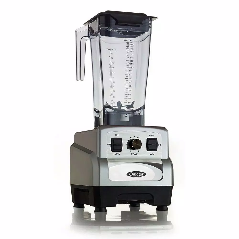 Buy β¨ Omega 3 HP 64 Oz. Variable 10-Speed Silver Blender With Container β€οΈ