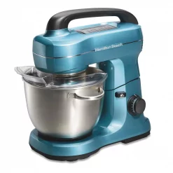 Brand new ✨ Hamilton Beach 4 Qt. 7-Speed Blue Stand Mixer With With Whisk, Dough Hook, Flat Beater Attachments 😀