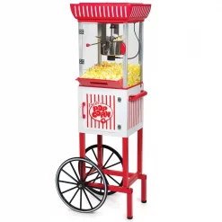 Outlet ⌛ Nostalgia 380 W 2.5 Oz. Red Hot Air Popcorn Cart With Easy Mobility 😉