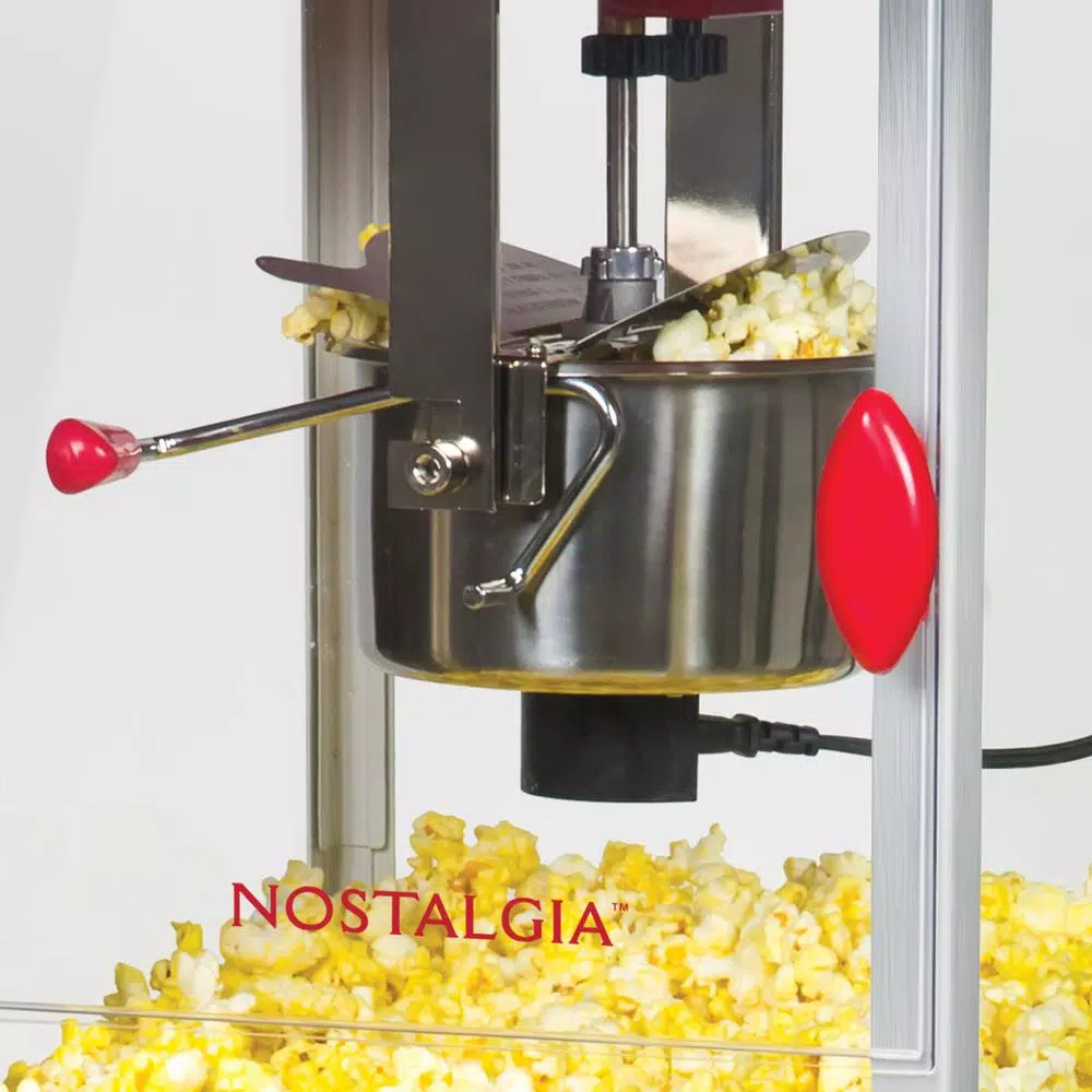 Outlet โ Nostalgia 380 W 2.5 Oz. Red Hot Air Popcorn Cart With Easy Mobility ๐ - Image 7