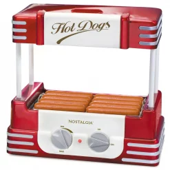 Buy ⭐ Nostalgia Retro Red Electric Hot 🦮 Dog Roller And Bun Warmer ⌛