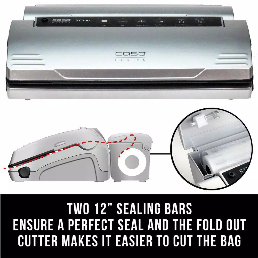 Wholesale π CASO VC 300 Black And Silver Food Vacuum Sealer With Food Management App And Vacuum Bag Set β€οΈ - Image 3