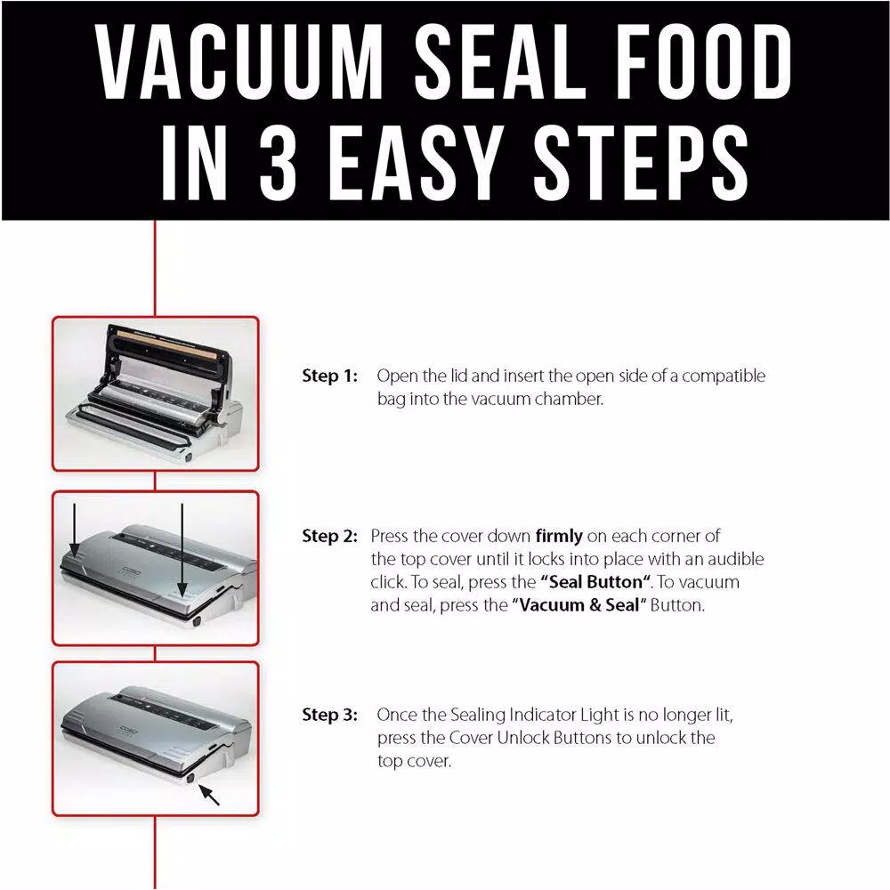 Wholesale π CASO VC 300 Black And Silver Food Vacuum Sealer With Food Management App And Vacuum Bag Set β€οΈ - Image 9