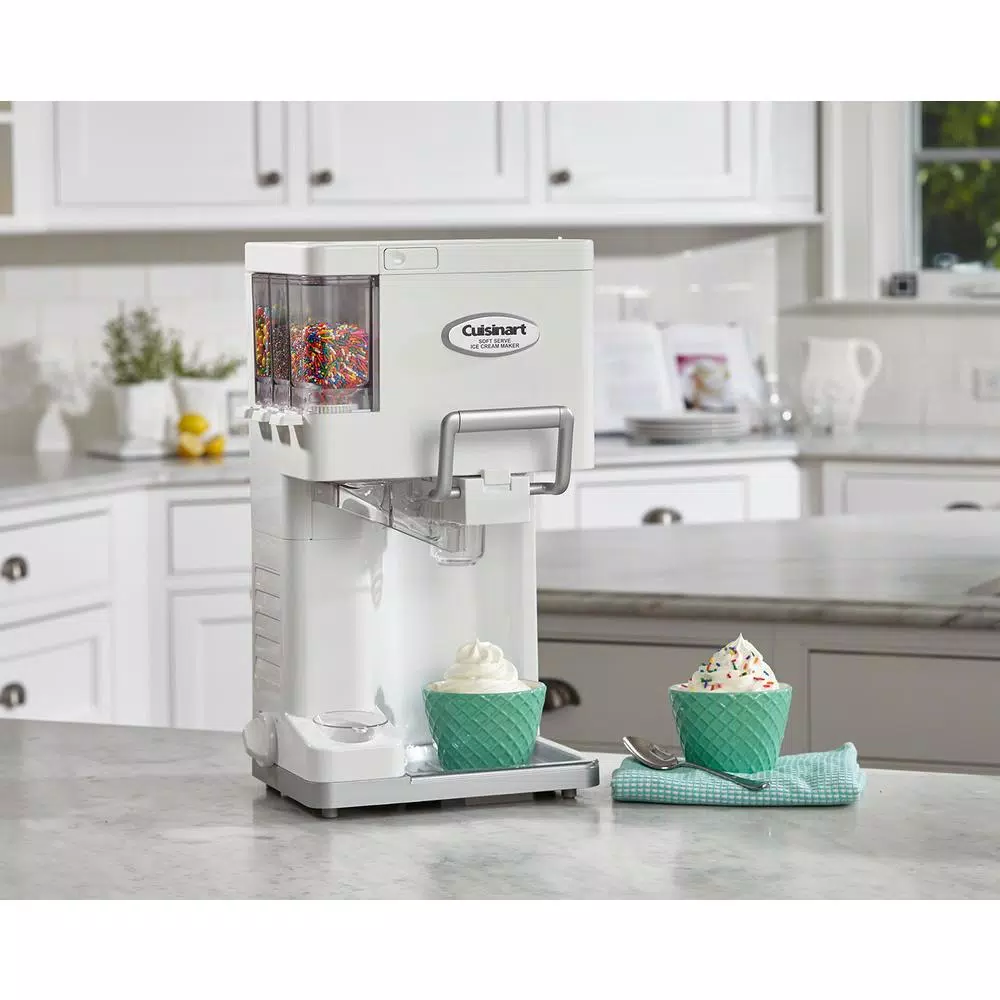 Budget π₯° Cuisinart Mix-It-In 1.5 Qt. White Soft Serve Ice Cream Maker 𧨠- Image 4