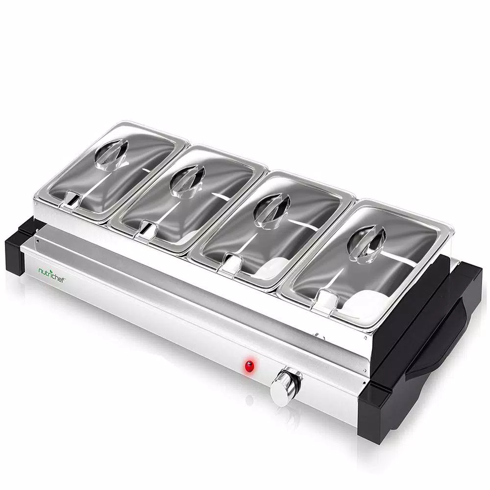 Top 10 π₯ NutriChef Single Burner 8.5 In. Stainless Steel Electric Food Warming Tray Buffet Server Hot Plate (4-Plate Tray Style) π