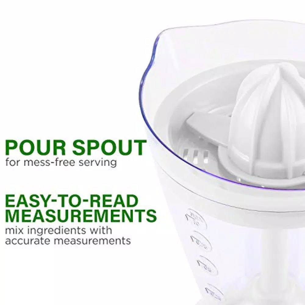 Best Pirce π Ovente 25-Watts 34 Oz. Capacity White Electric Citrus Juicer 2 Auto-Reversing Cones Pressure β¨ - Image 4