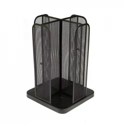 Best Sale 🔔 Mind Reader Cup And Lid Carousel Holder Organizer, Cup Dispenser Black Metal Mesh 👍