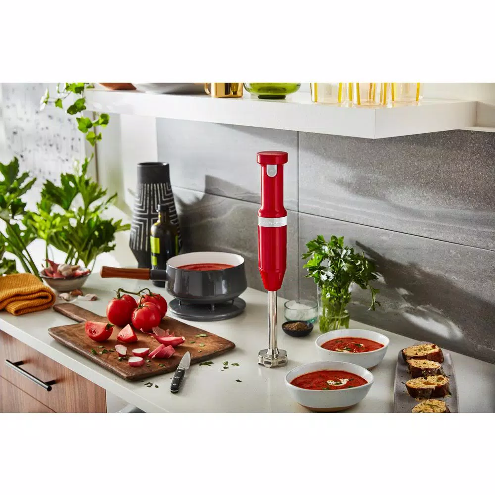 Promo π₯° KitchenAid Cordless Variable Speed Passion Red Hand Blender With Chopper And Whisk Attachment β¨ - Image 4