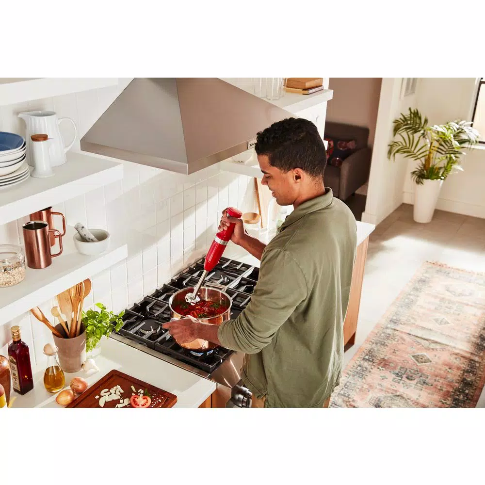 Promo π₯° KitchenAid Cordless Variable Speed Passion Red Hand Blender With Chopper And Whisk Attachment β¨ - Image 5