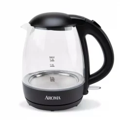 Cheap π AROMA 5-Cup Black Glass Corded Electric Kettle With Automatic Shut-Off π₯