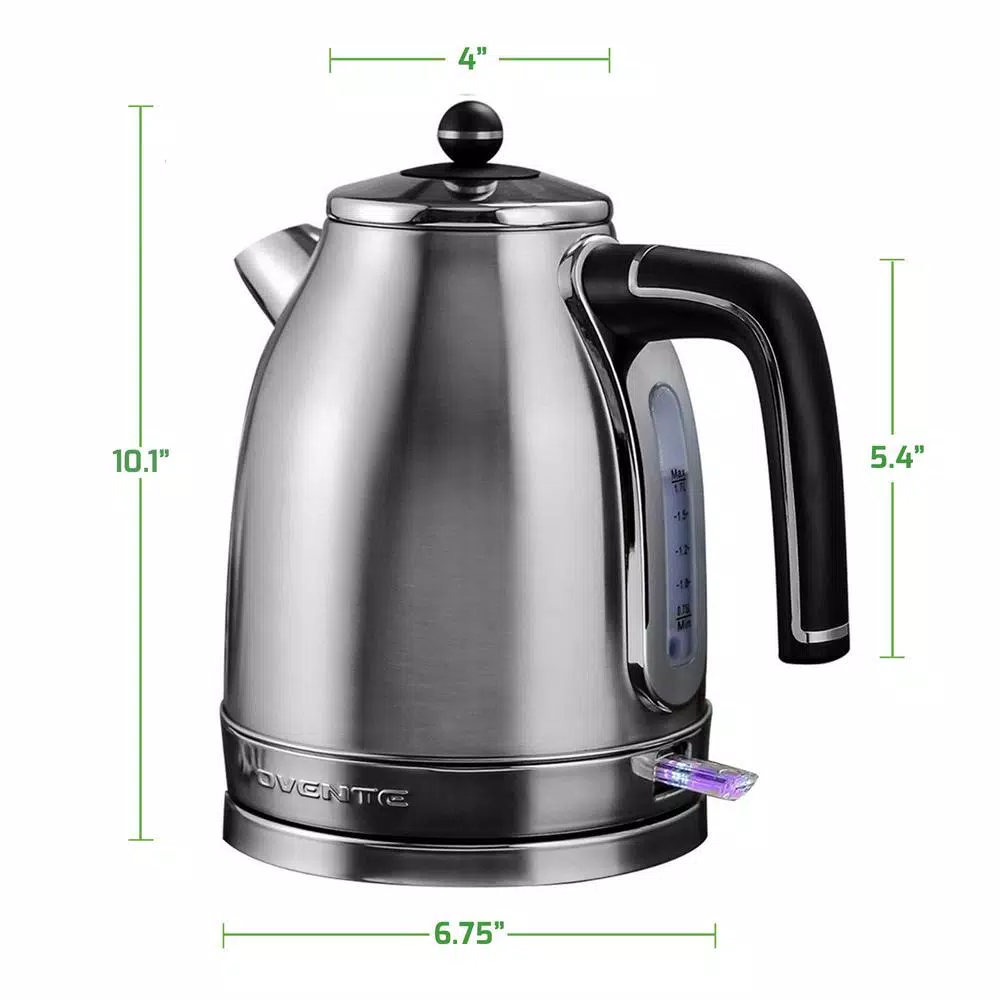Cheap π Ovente 7.2-Cup Silver Stainless Steel Electric Kettle With Removable Filter, Boil Dry Protection And Auto Shut Off Features π - Image 6