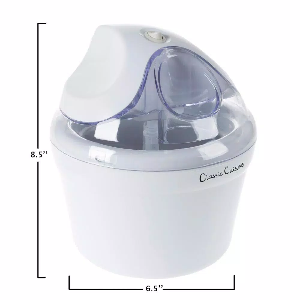 Top 10 π Classic Cuisine 1 Qt. White Ice Cream Maker And Frozen Yogurt Machine With Recipe Booklet βοΈ - Image 2