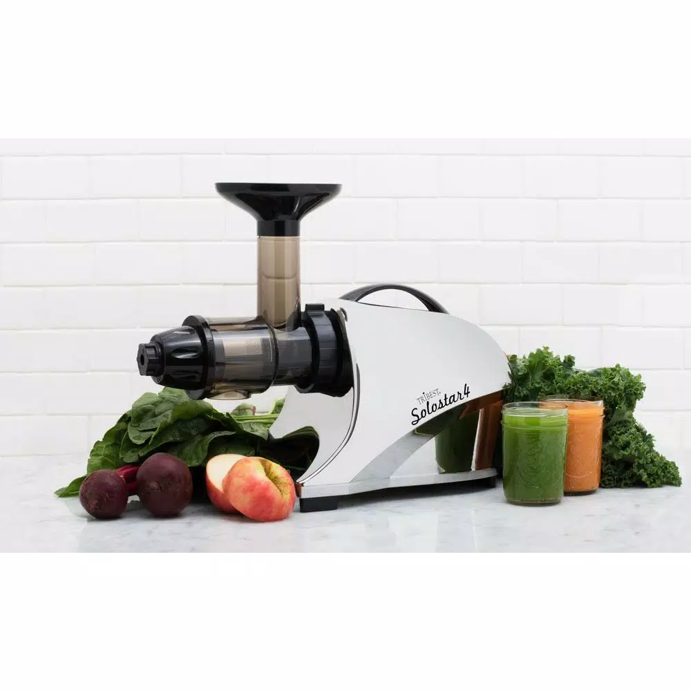 Best Pirce 𧨠Tribest Solostar 4 16 Fl. Oz. Chrome Cold Press Juicer π - Image 5