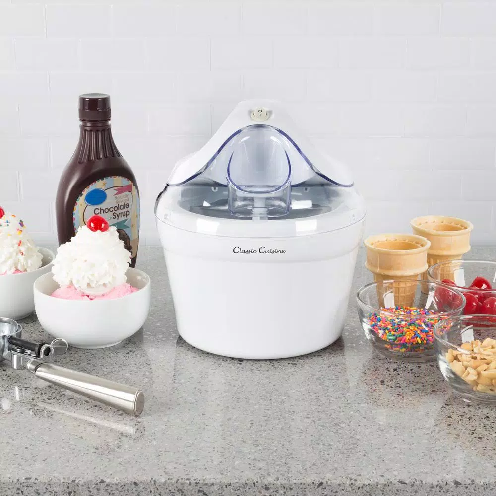 Top 10 π Classic Cuisine 1 Qt. White Ice Cream Maker And Frozen Yogurt Machine With Recipe Booklet βοΈ - Image 4
