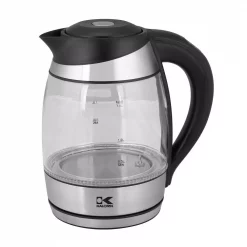 Flash Sale 🥰 KALORIK 7.5-Cup Black Stainless Steel Cordless Electric Kettle With Keep Warm Setting ⌛