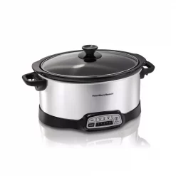 Best Sale 👍 Hamilton Beach 7 Qt. Programmable Stainless Steel Slow Cooker With Built-In Timer And Temperature Settings 🌟