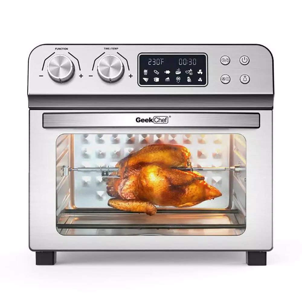 Outlet π Boyel Living 24 Qt. Silver Stainless Steel Electronic Convection Air Fryer Toaster Oven With Accessories & Recipes Included π - Image 9
