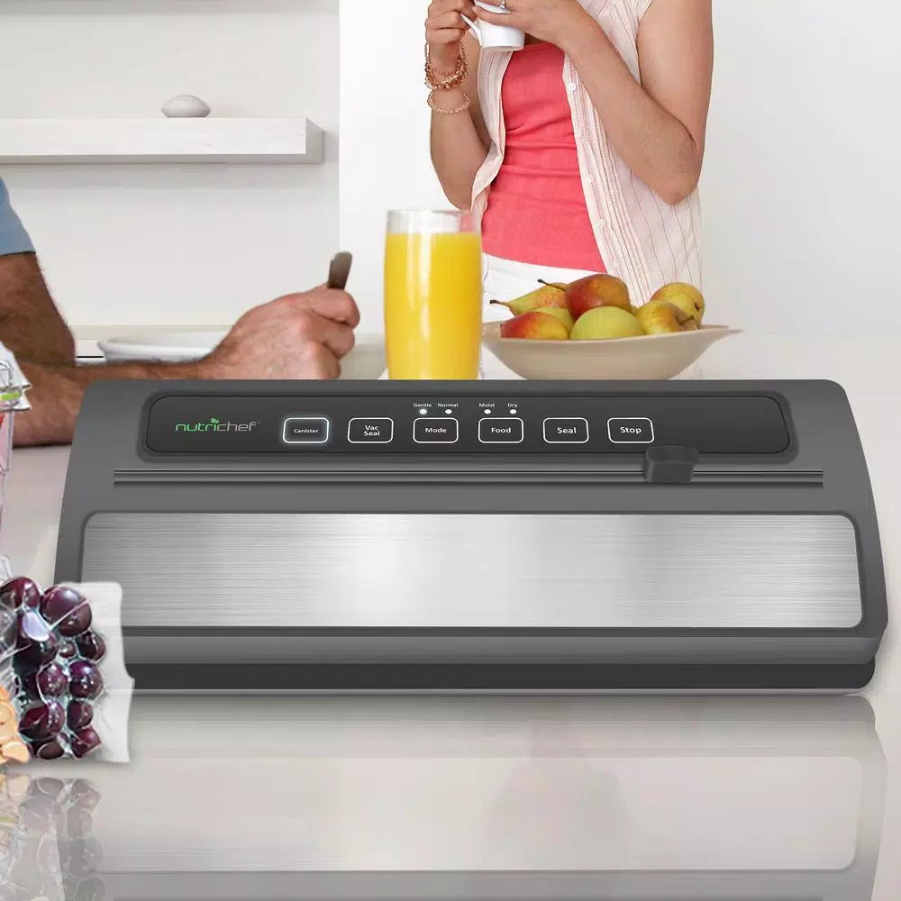 Flash Sale π― NutriChef White With Reusable Vacuum Food Bags Automatic Food Vacuum Sealer Electric Air Sealing Preserver System π€© - Image 2