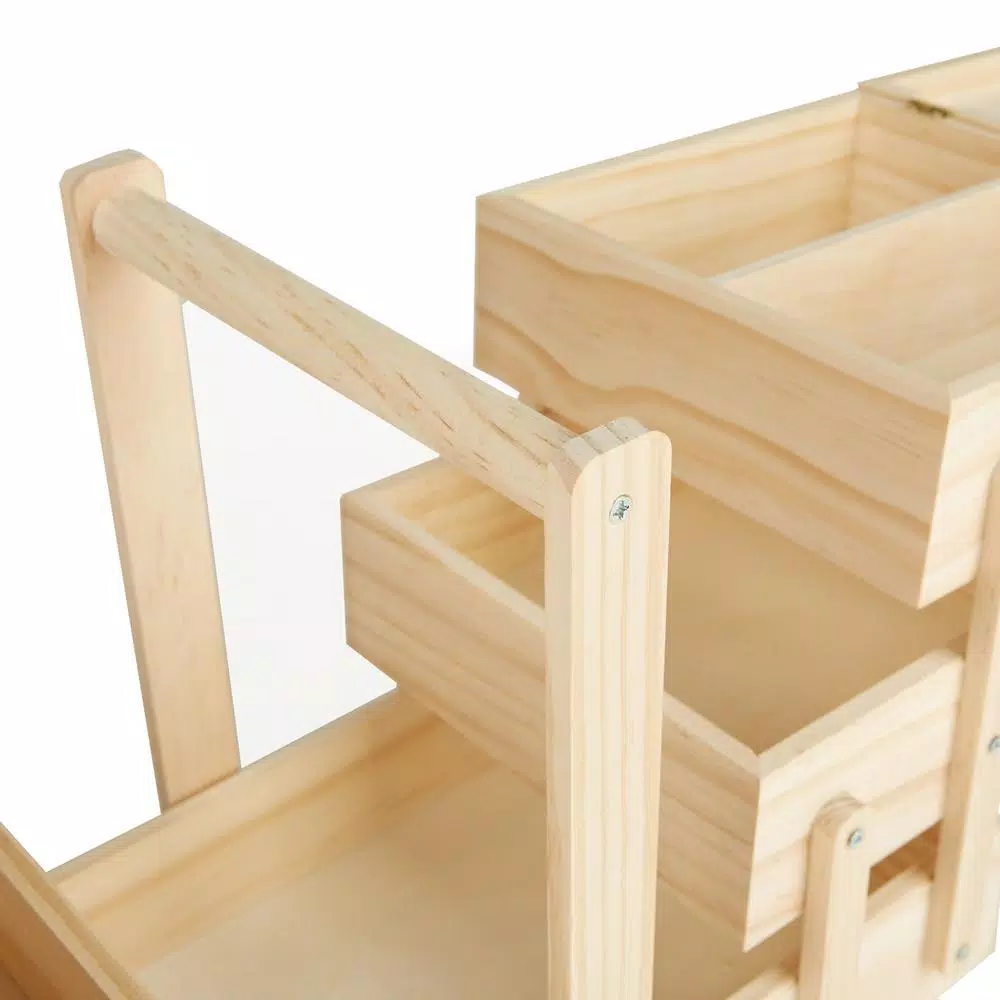 Wholesale π Mind Reader Wood Sewing Kit Organizer Box For Needles Thread Scissors, Brown π - Image 3