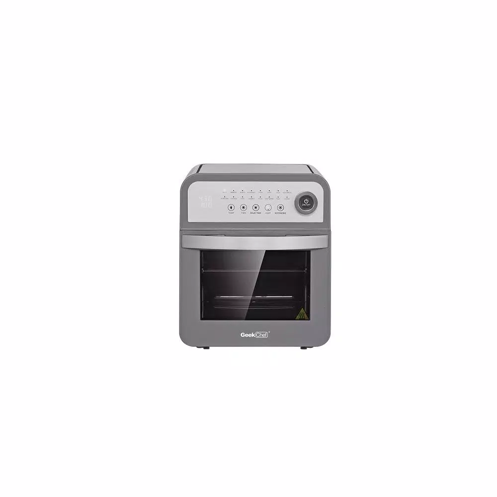 Hot Sale β€οΈ Boyel Living 13 Qt. Gray Stainless Steel Air Fryer Oven With Rotisserie And Dehydrator, 8 Cooking Accessories Kits π―