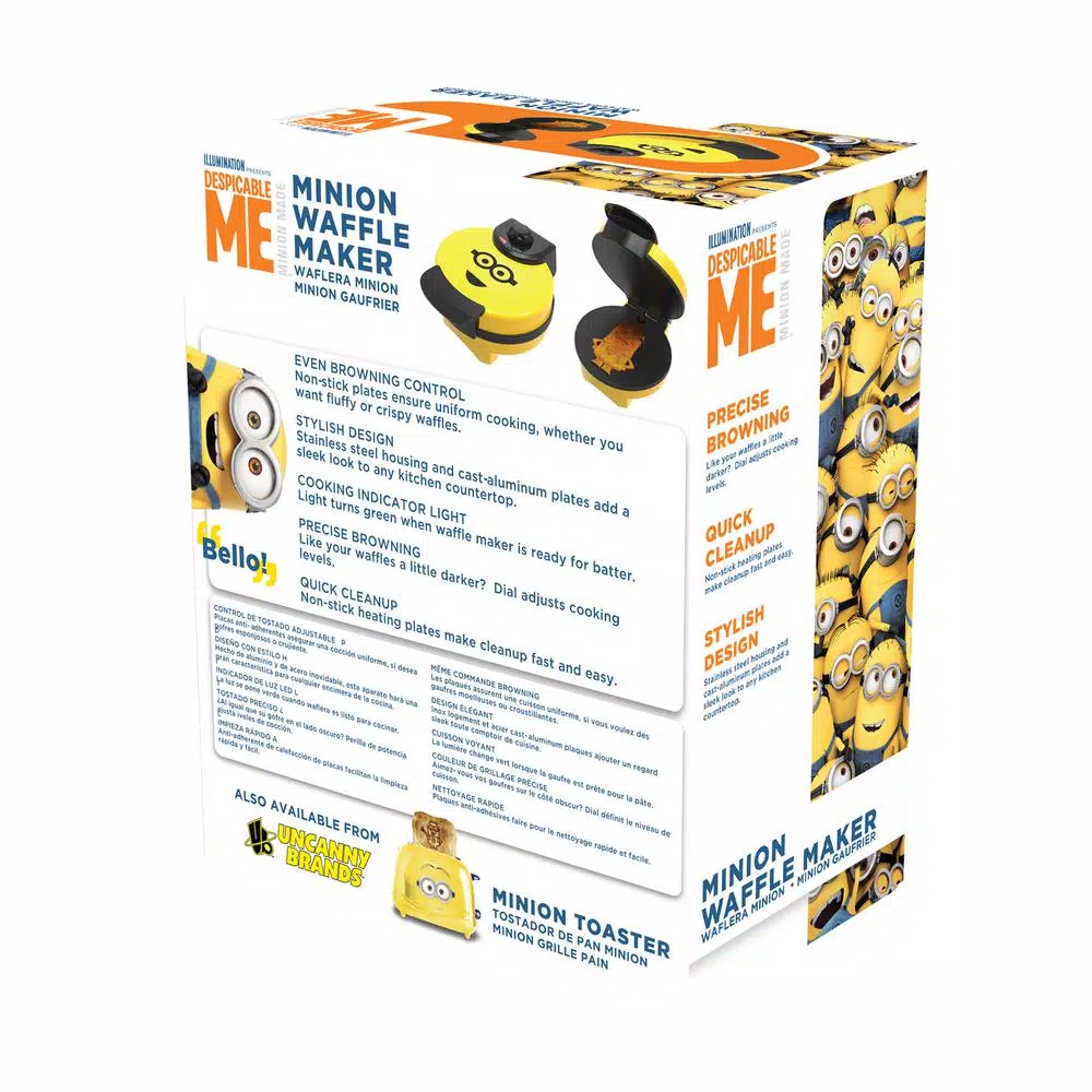 Best Sale π― Uncanny Brands Minions Kevin Classic Waffle Maker Yellow 𧨠- Image 4