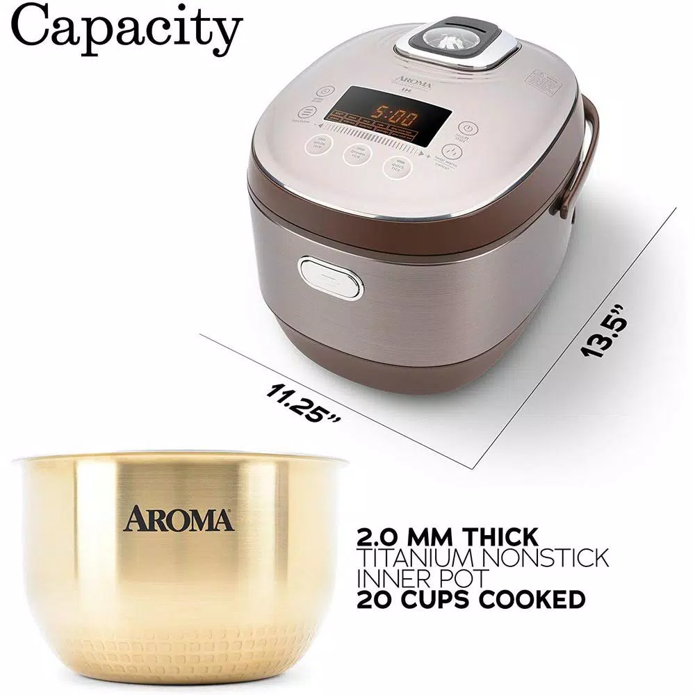 Deals π AROMA 5 Qt. Champagne Electric Multi-Cooker With Ceramic Pot π - Image 3
