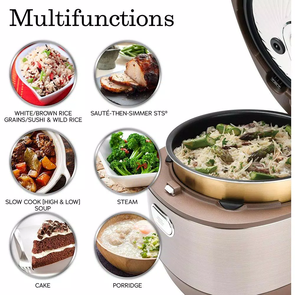 Deals π AROMA 5 Qt. Champagne Electric Multi-Cooker With Ceramic Pot π - Image 4