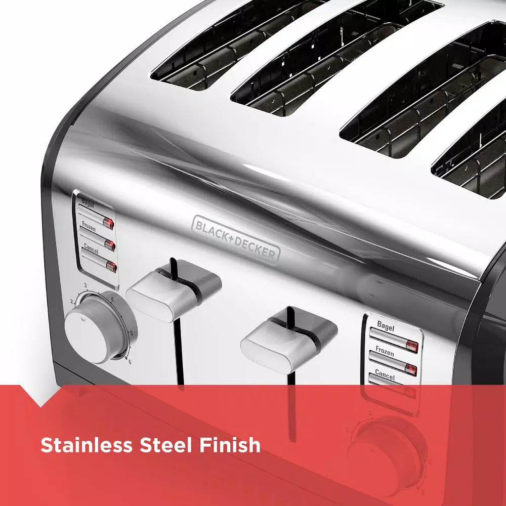 Best reviews of π BLACK+DECKER 4-Slice Stainless Steel Wide Slot Toaster With Crumb Tray π - Image 5
