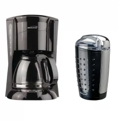 Best Sale 👍 Brentwood Appliances 12-Cup Black Coffee Maker With 4 Oz. Coffee And Spice Grinder 🎁