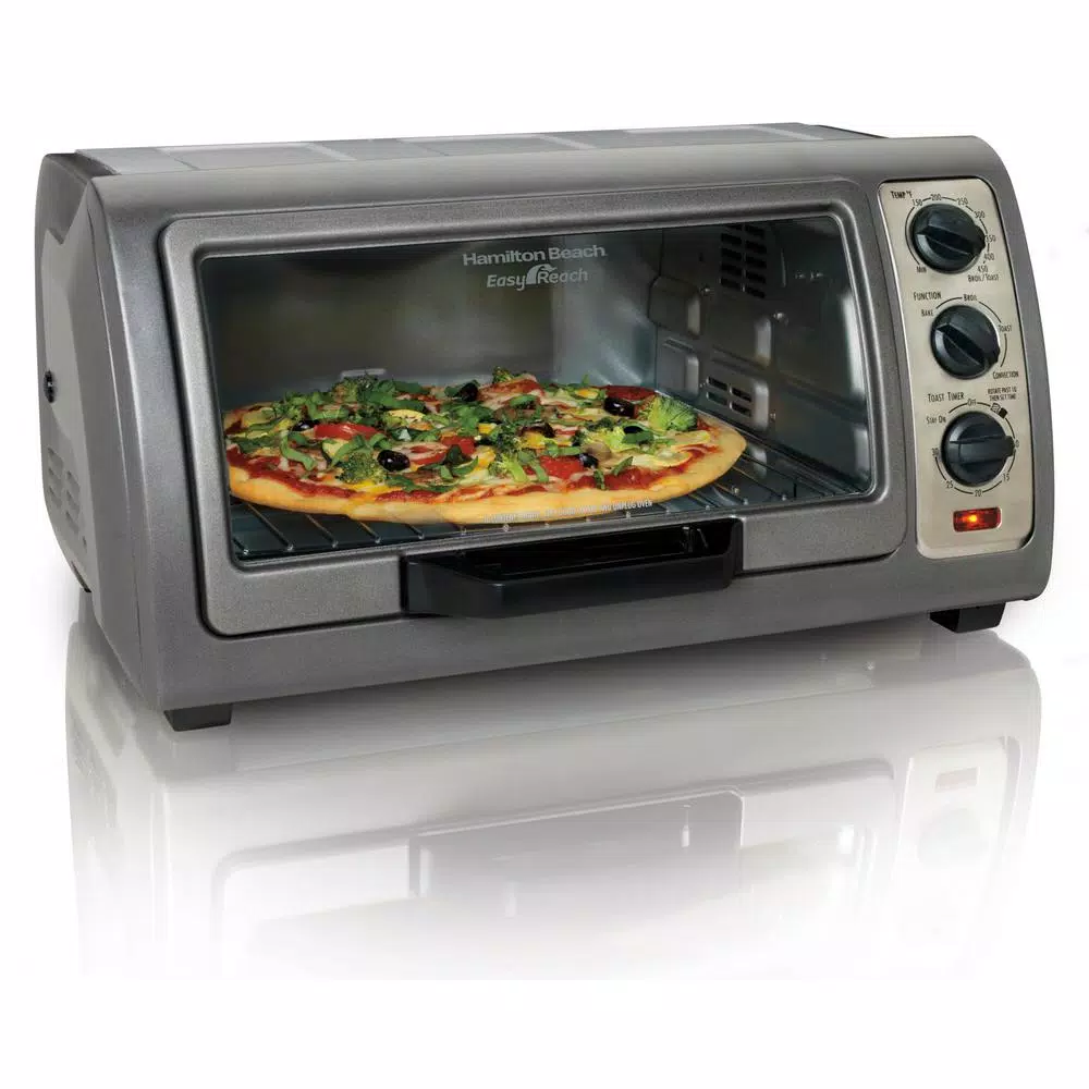 Top 10 π€© Hamilton Beach Easy Reach 1400 W 6-Slice Gray Convection Toaster Oven With Built-In Timer π