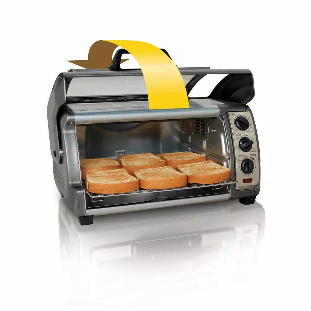 Top 10 π€© Hamilton Beach Easy Reach 1400 W 6-Slice Gray Convection Toaster Oven With Built-In Timer π - Image 3