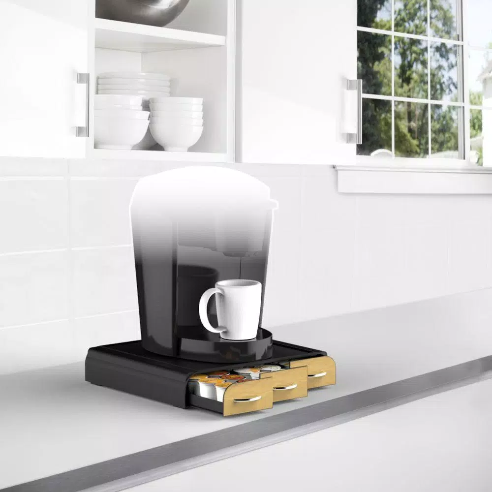 Cheapest π Mind Reader Anchor 36-Capacity Black K-Cup Storage Drawer With Wood Veneer π