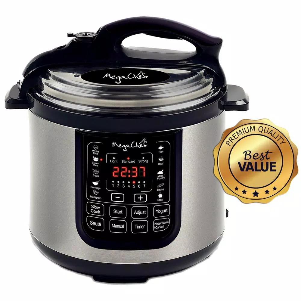 Best deal π MegaChef 8 Qt. Stainless Steel Electric Pressure Cooker With Stainless Steel Pot π - Image 3