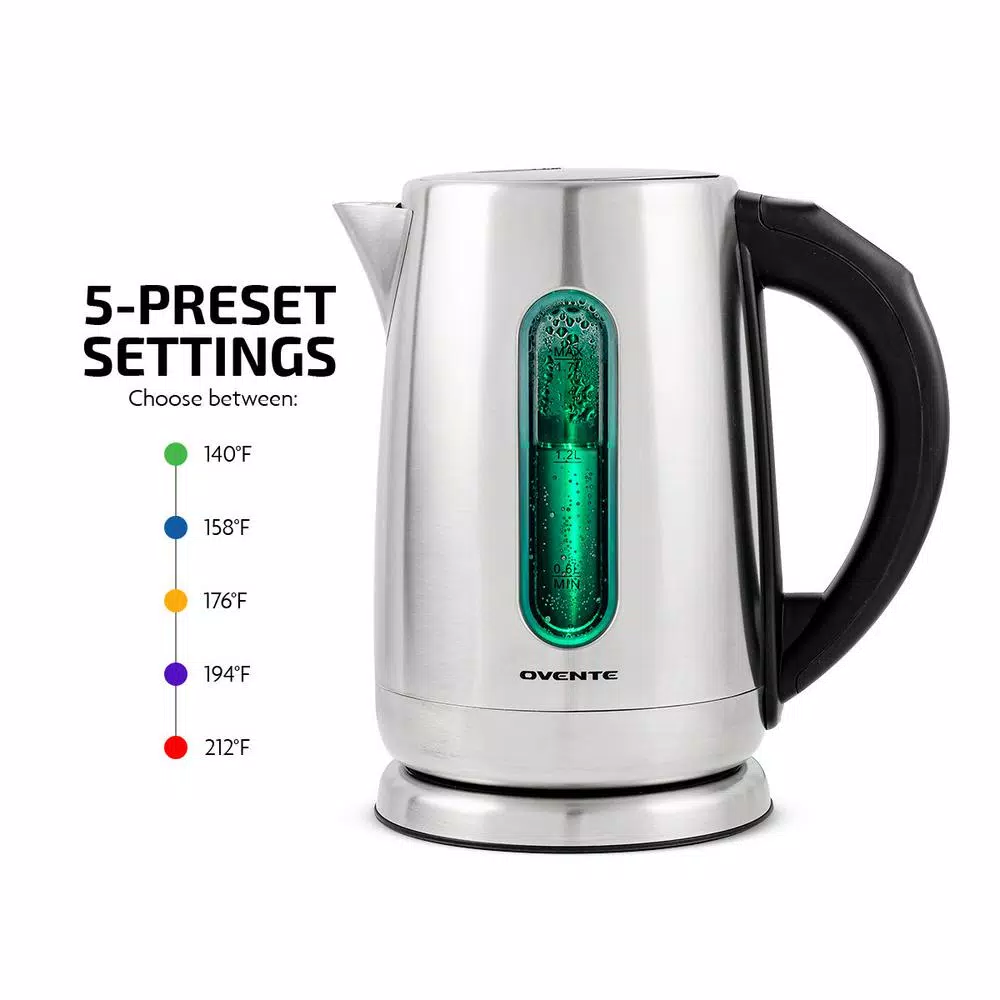 Cheapest π Ovente 7.1-Cup Stainless Steel Electric Kettle With Touch Screen Control Panel β¨ - Image 4